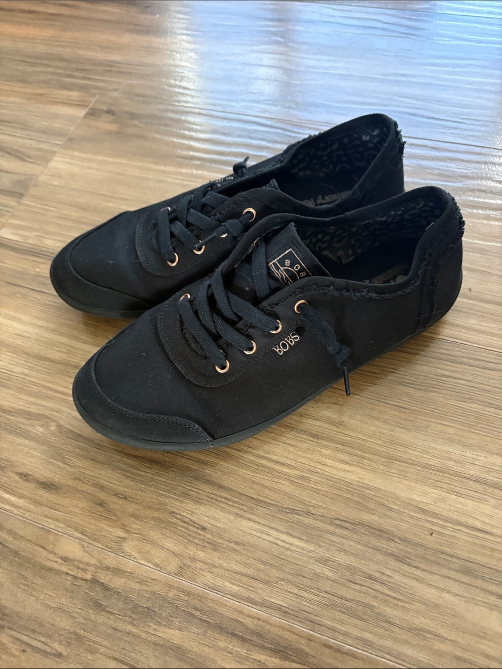 BOBS from Skechers Black Canvas Sneakers